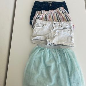 3 shorts and a skirt size 8